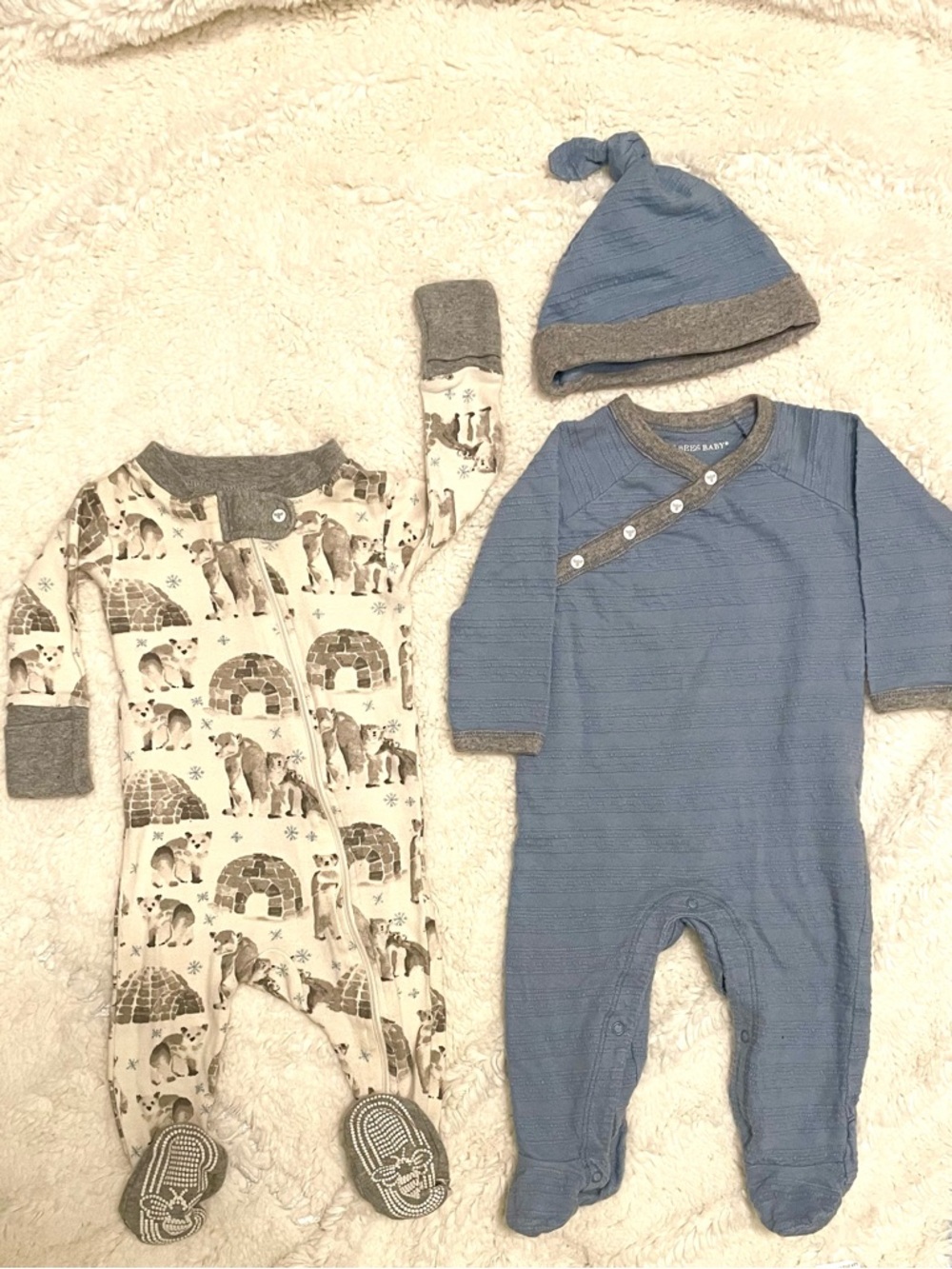 Burt’s Bees Organic Set of 2 Footies 0-3m